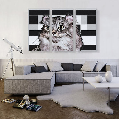 American Curl Cat Breed Geometric