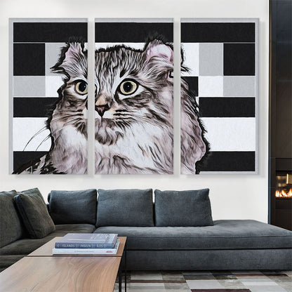 American Curl Cat Breed Geometric