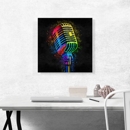 Colorful Microphone Square