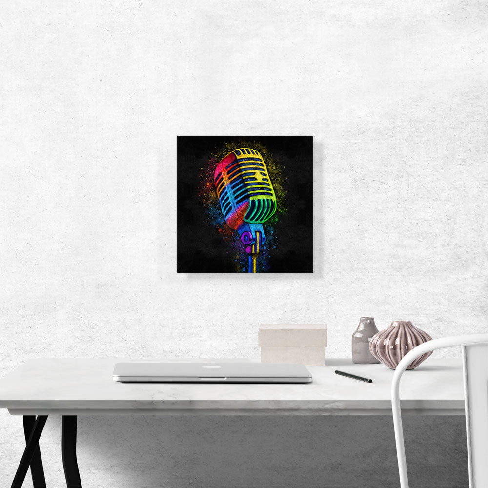 Colorful Microphone Square