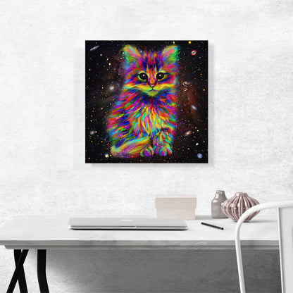 Cute Kitten Cat Space Galaxy