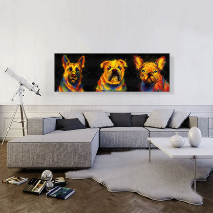 German Shepherd French English Bulldog Dog