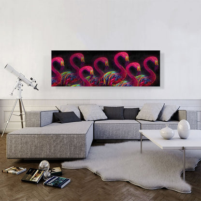 Pink Flamingos Walking Animal