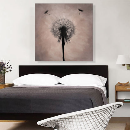 Dandelion Flower Plant Black Beige