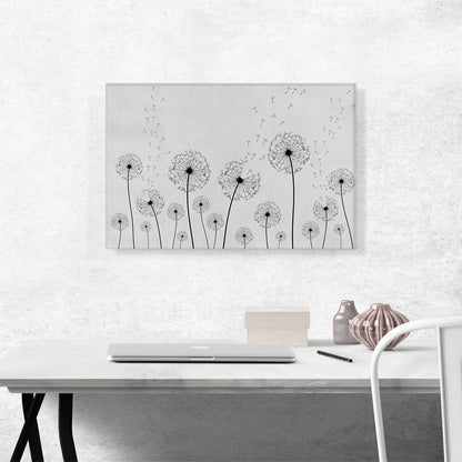 Dandelion Gray Black Rectangle