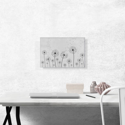 Dandelion Gray Black Rectangle