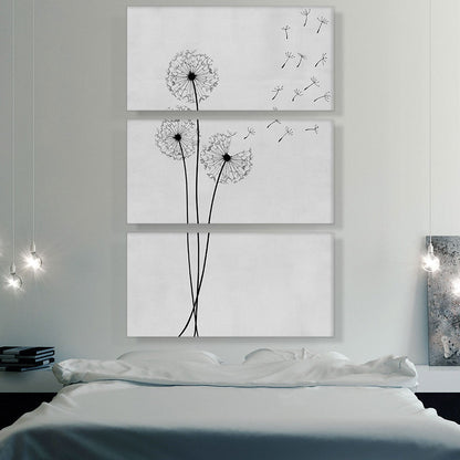 Dandelion Gray Black Vertical Rectangle