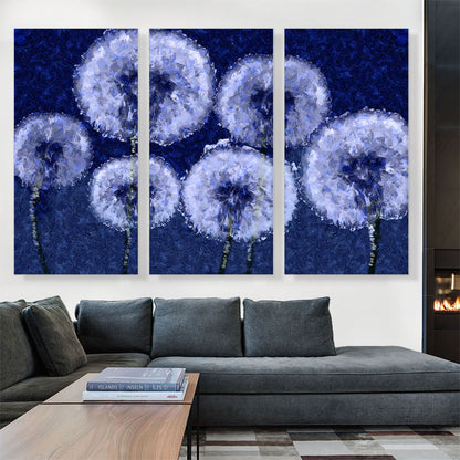 Dandelion Navy Blue Rectangle