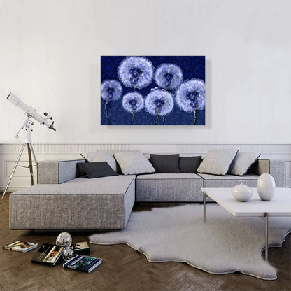 Dandelion Navy Blue Rectangle