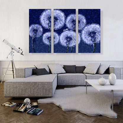 Dandelion Navy Blue Rectangle