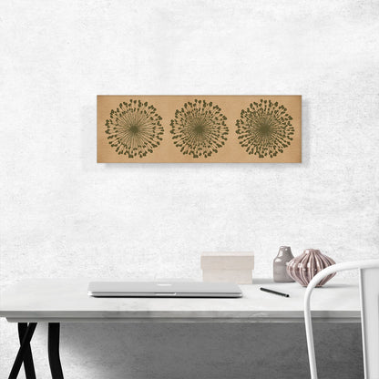 Dandelion Olive Beige Brown Panoramic