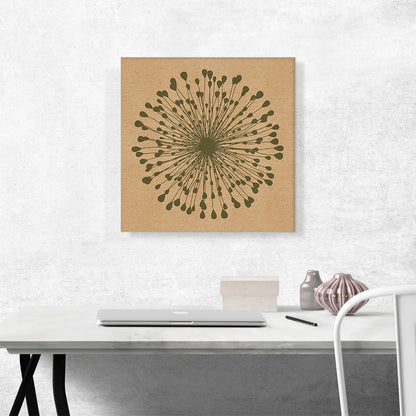 Dandelion Olive Beige Brown Square