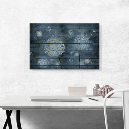 Dandelion Plant Flower Gray Black Blue
