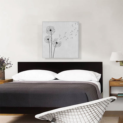 Dandelion Plant Flower Gray Black Square