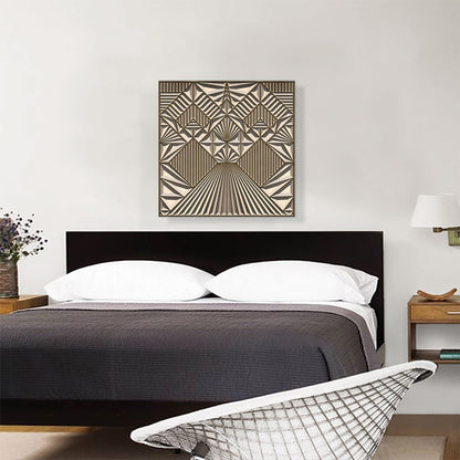 Art Deco Brown Design on Tan