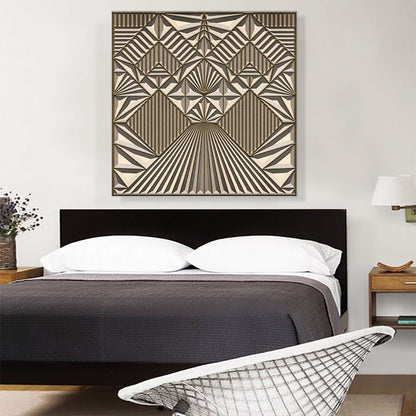Art Deco Brown Design on Tan
