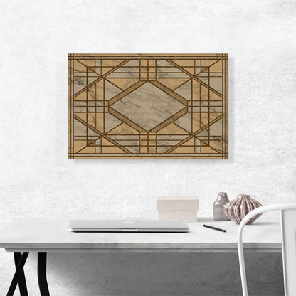 Art Deco Brown Tan Geometric Design