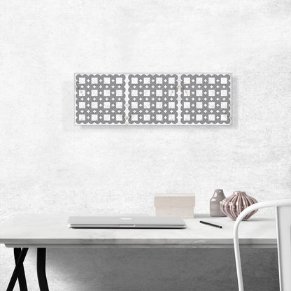 Art Deco Circles Squares on White Panoramic