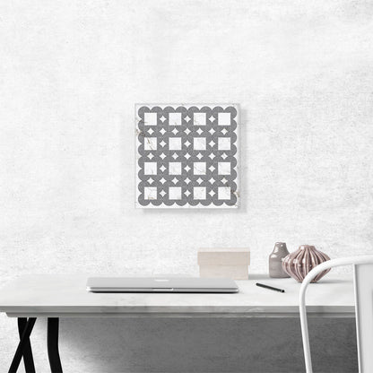 Art Deco Circles Squares on White