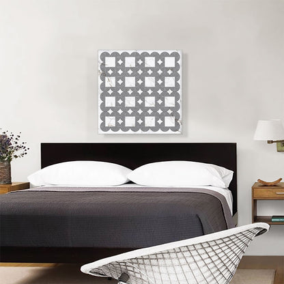 Art Deco Circles Squares on White