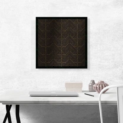 Art Deco Diamond Yellow Geometric Design