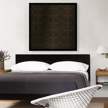 Art Deco Diamond Yellow Geometric Design