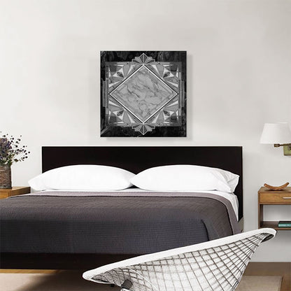 Art Deco Geometric Design on Black