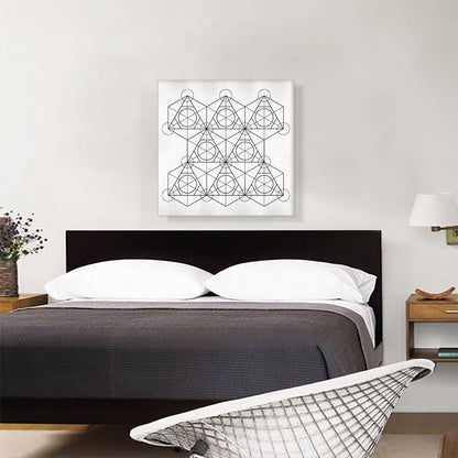 Art Deco Geometric Design on White