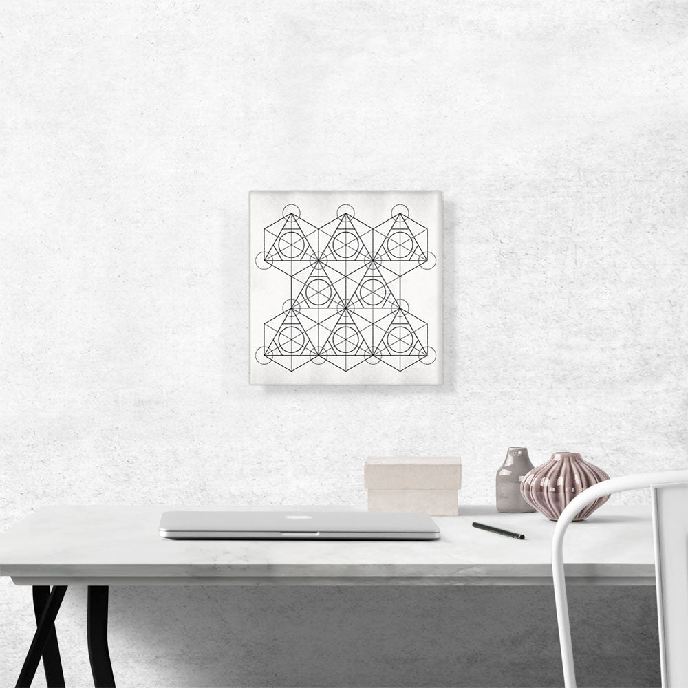 Art Deco Geometric Design on White