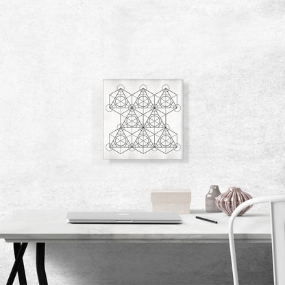 Art Deco Geometric Design on White