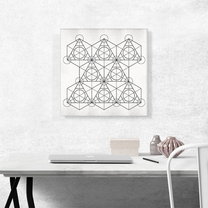 Art Deco Geometric Design on White