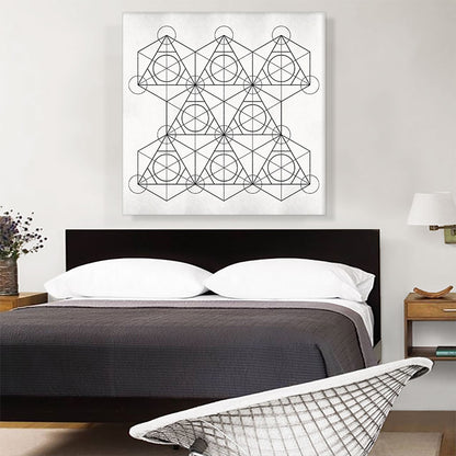Art Deco Geometric Design on White