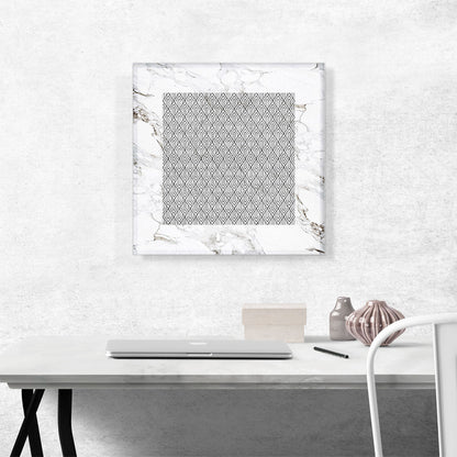Art Deco Geometric Diamond Design on White