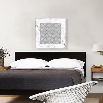 Art Deco Geometric Diamond Design on White