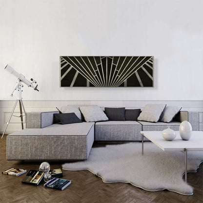 Art Deco Geometric Gray Black Panoramic