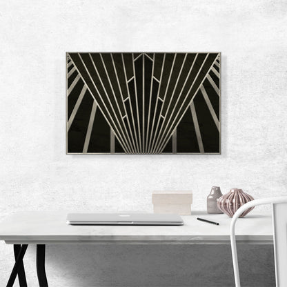 Art Deco Geometric Gray Black