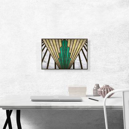 Art Deco Geometric Yellow Green Black