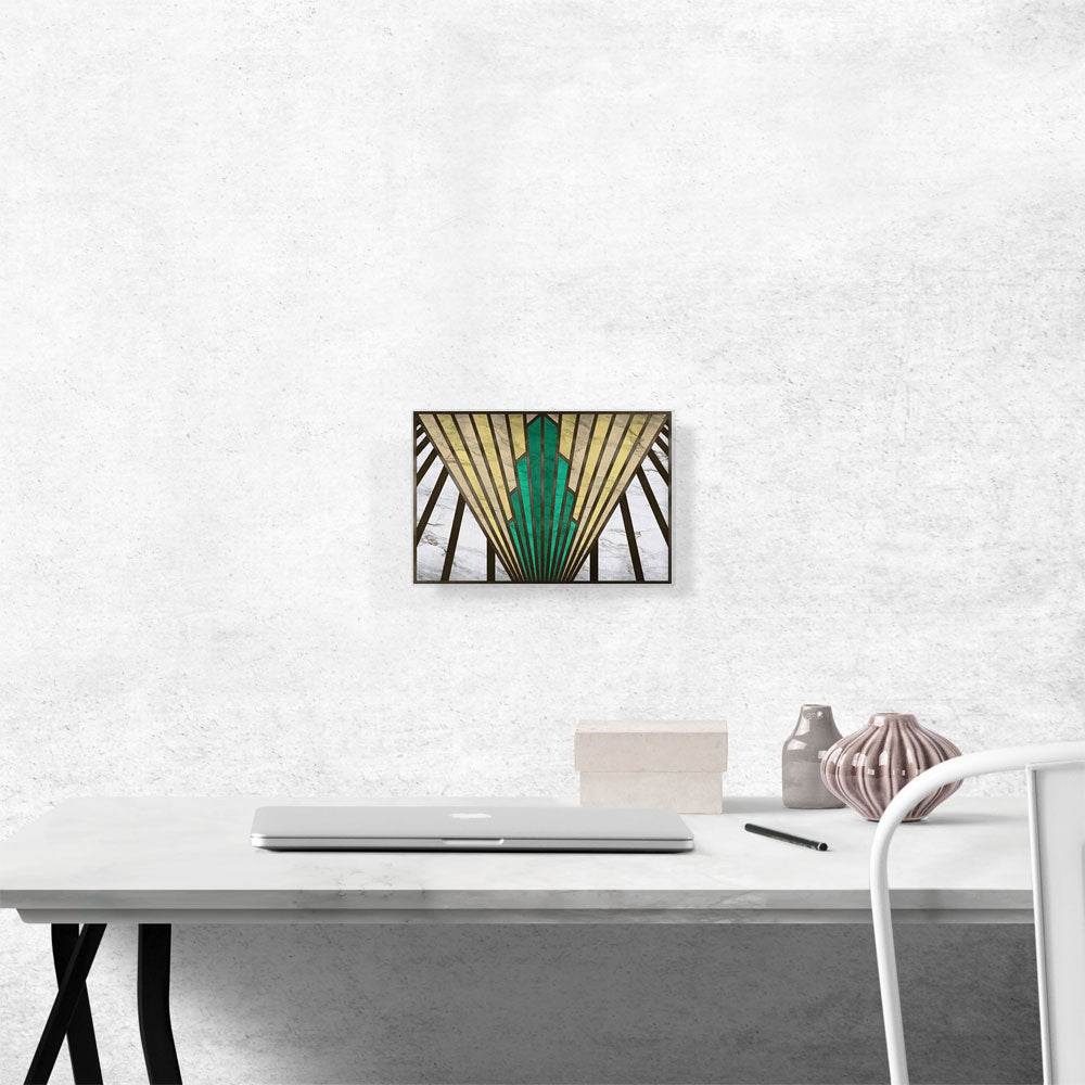 Art Deco Geometric Yellow Green Black