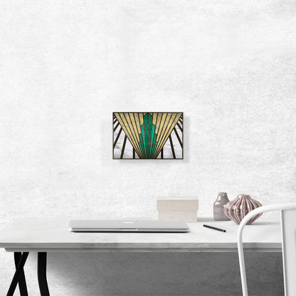 Art Deco Geometric Yellow Green Black