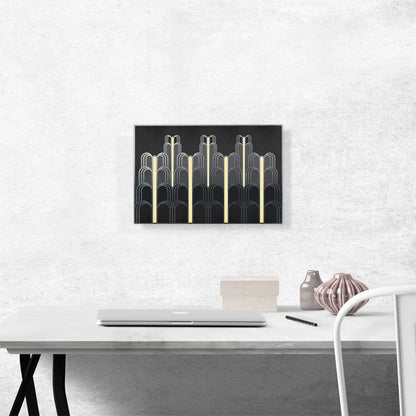 Art Deco Tan Black Gray Design