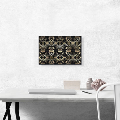 Art Deco Tan Design on Black