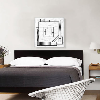 Art Deco Black Lines on White