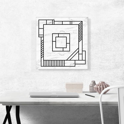 Art Deco Black Lines on White