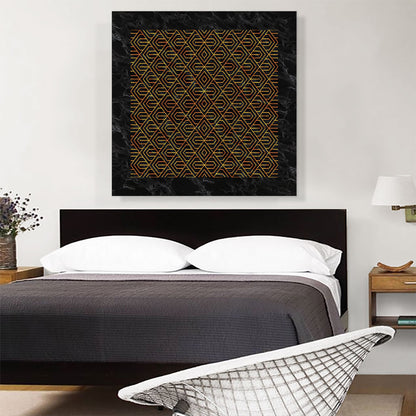 Art Deco Yellow Orange Geometric Design