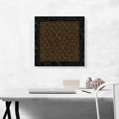 Art Deco Yellow Orange Geometric Design