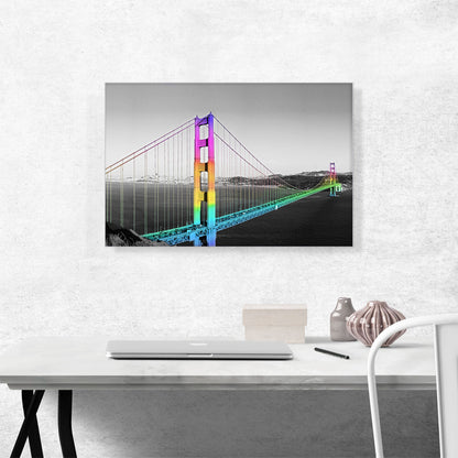 San Francisco Golden Gate Bridge Rainbow Gay