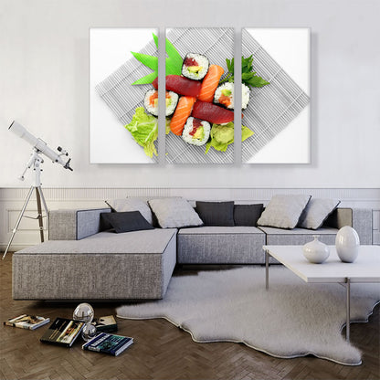 Sushi Sashimi With Salad