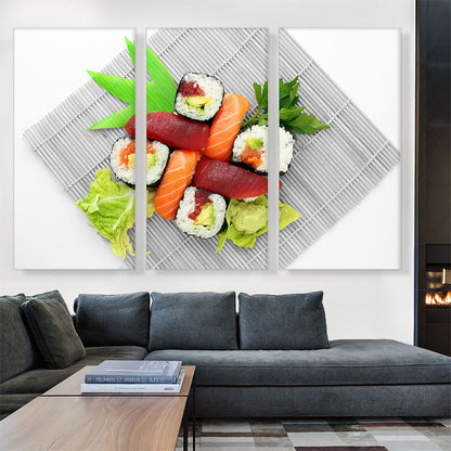 Sushi Sashimi With Salad