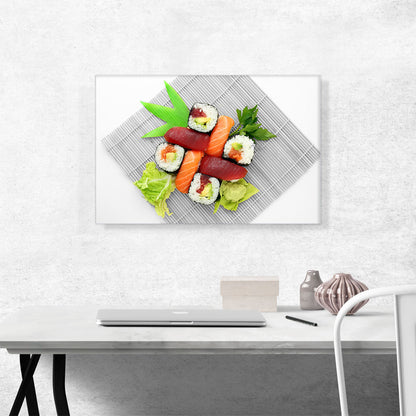 Sushi Sashimi With Salad