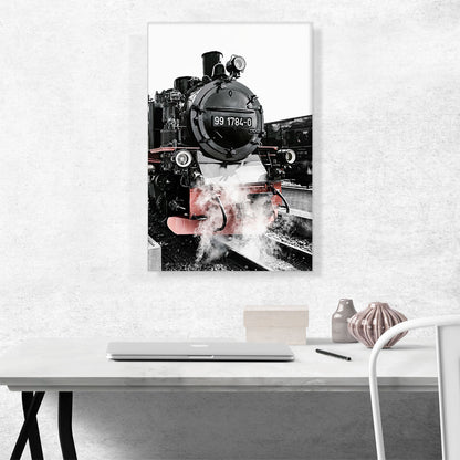 Black Old Locomotive Train